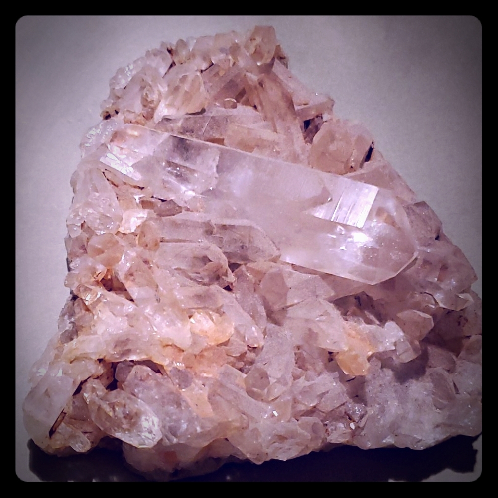 A concentration of quartz crystal